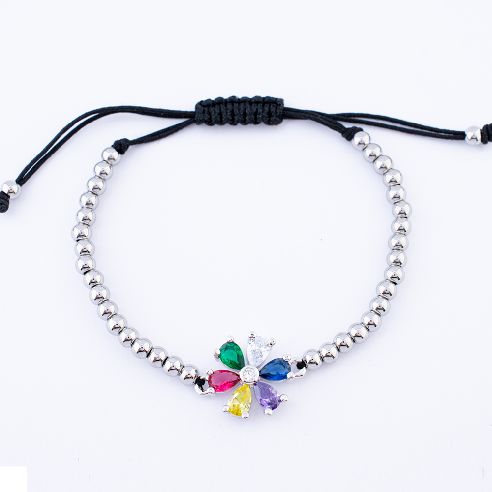 PULSERA RODIO SILVER RAINBOW