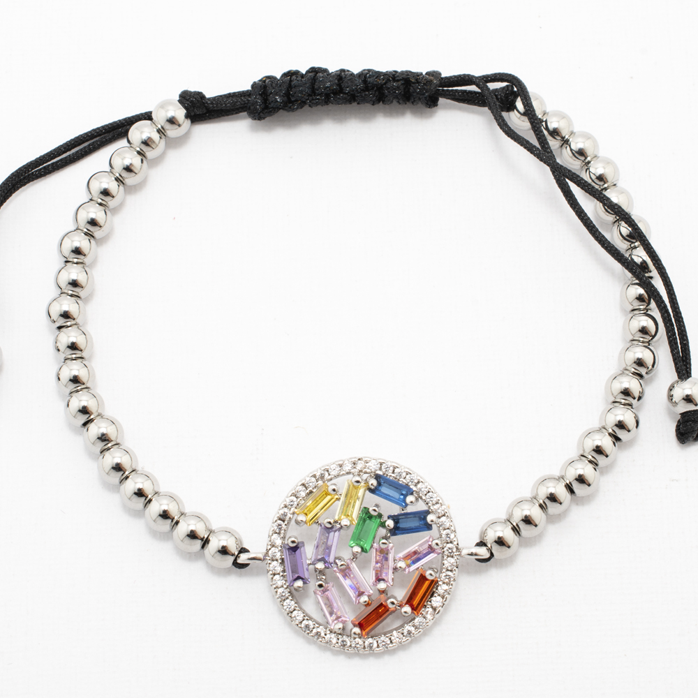 PULSERA RODIO SILVER RAINBOW