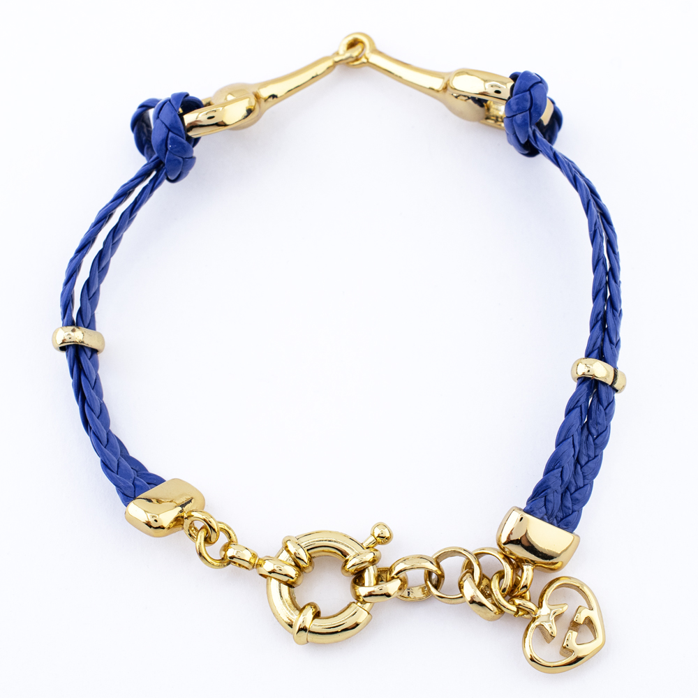 PULSERA CHAPA GOLDEN LEATHERS