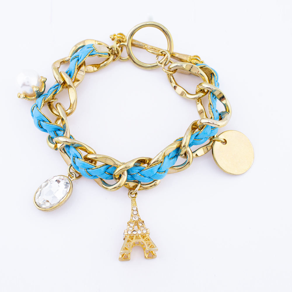 PULSERA CHAPA GOLDEN COLORS
