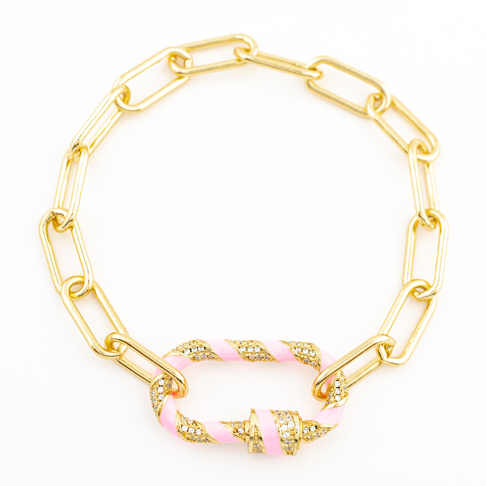 PULSERA CHAPA GOLDEN COLORS