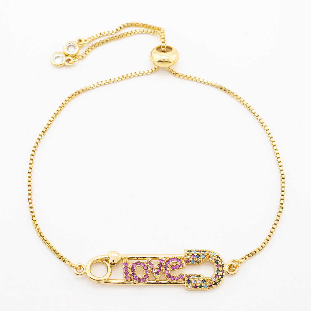 PULSERA CHAPA GOLDEN RAINBOW