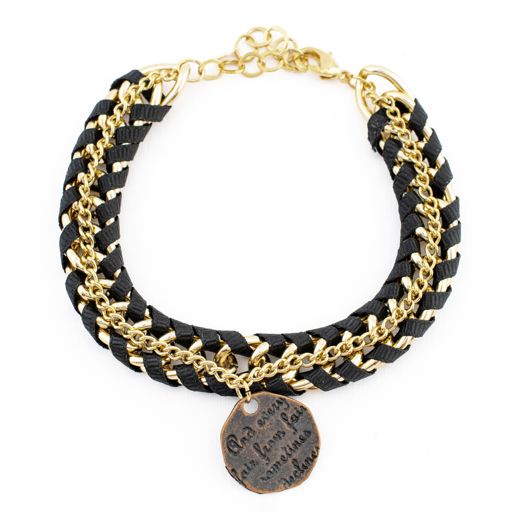 PULSERA CHAPA GOLDEN COLORS