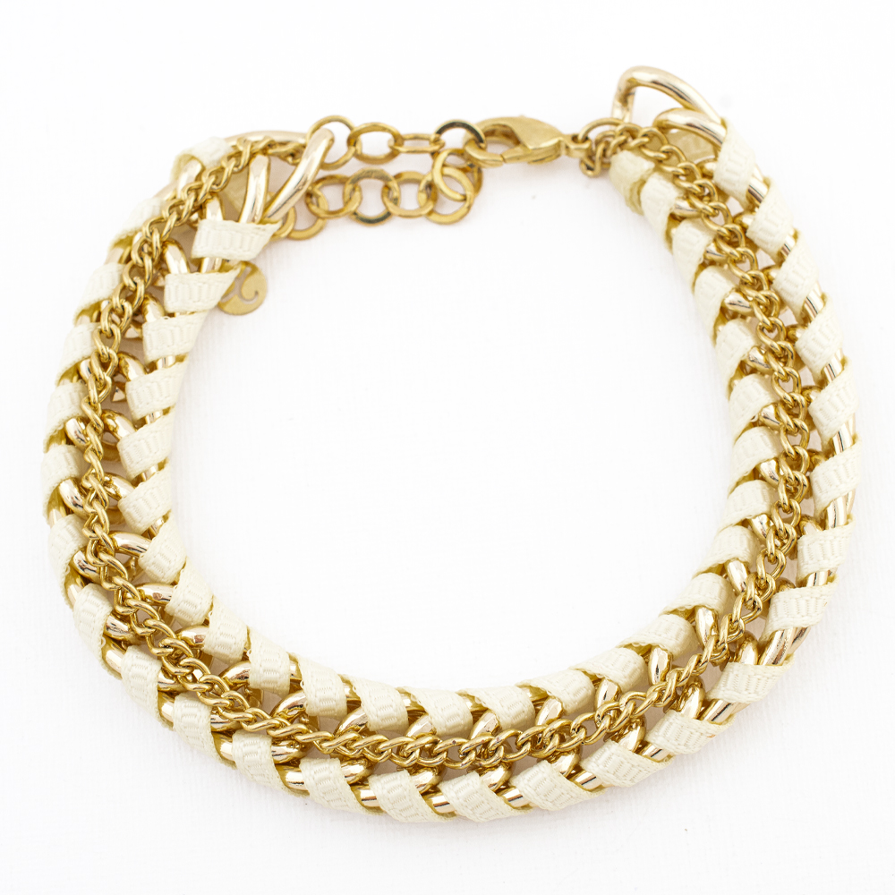 PULSERA CHAPA GOLDEN COLORS