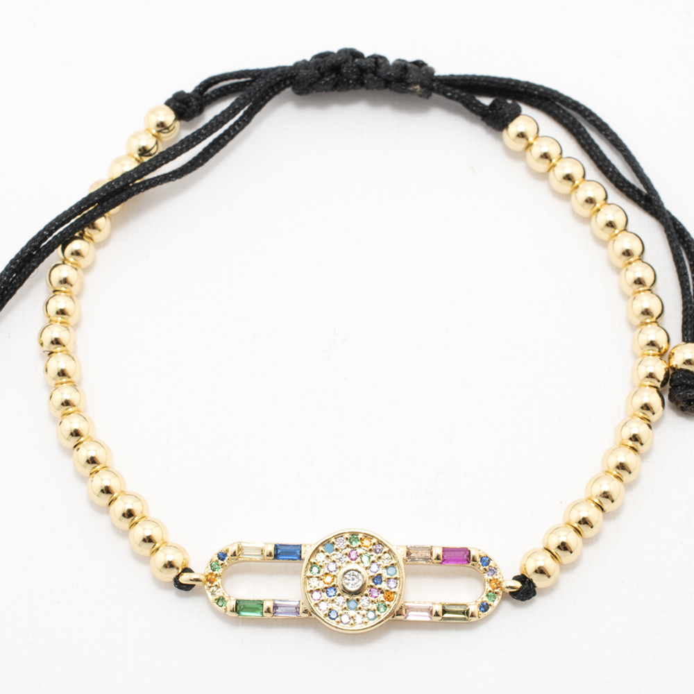 PULSERA CHAPA GOLDEN RAINBOW