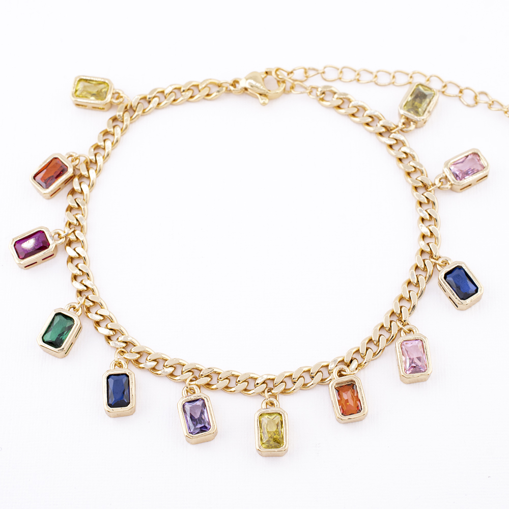 PULSERA CHAPA GOLDEN RAINBOW