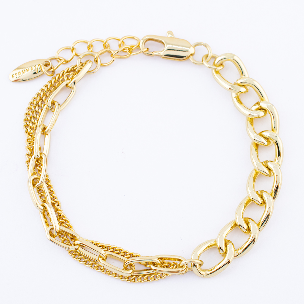 PULSERA CHAPA GOLDEN FASHION