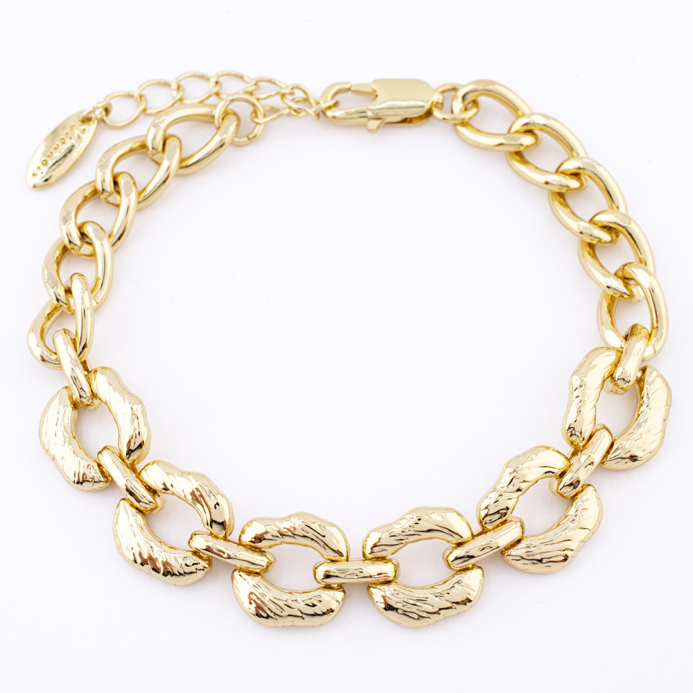 PULSERA CHAPA GOLDEN FASHION