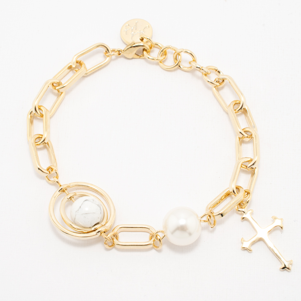 PULSERA CHAPA GOLDEN FASHION