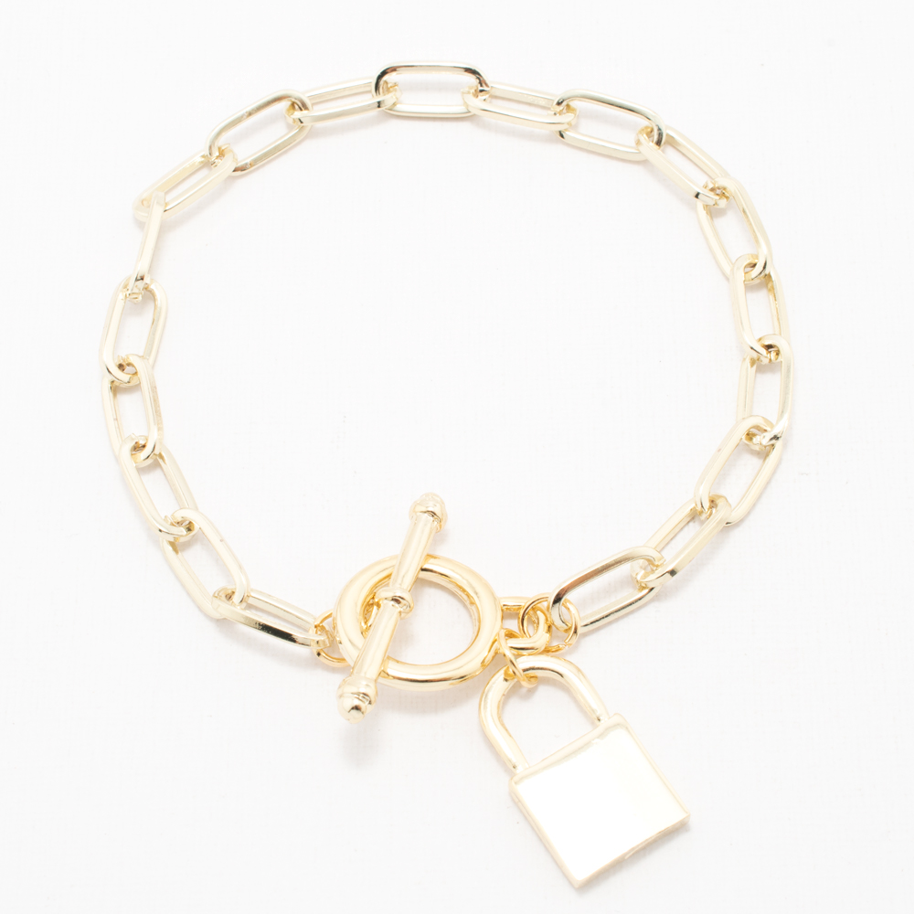 PULSERA CHAPA GOLDEN FASHION