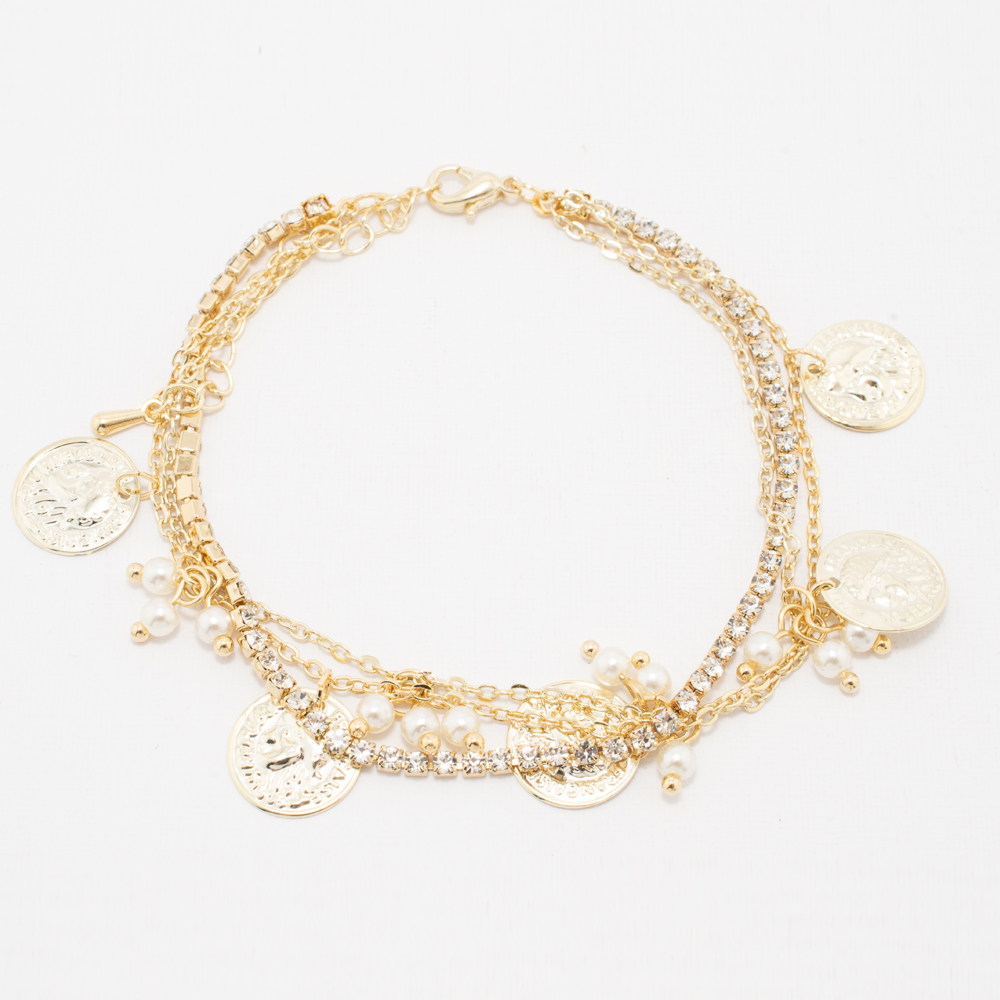 PULSERA CHAPA GOLDEN FASHION