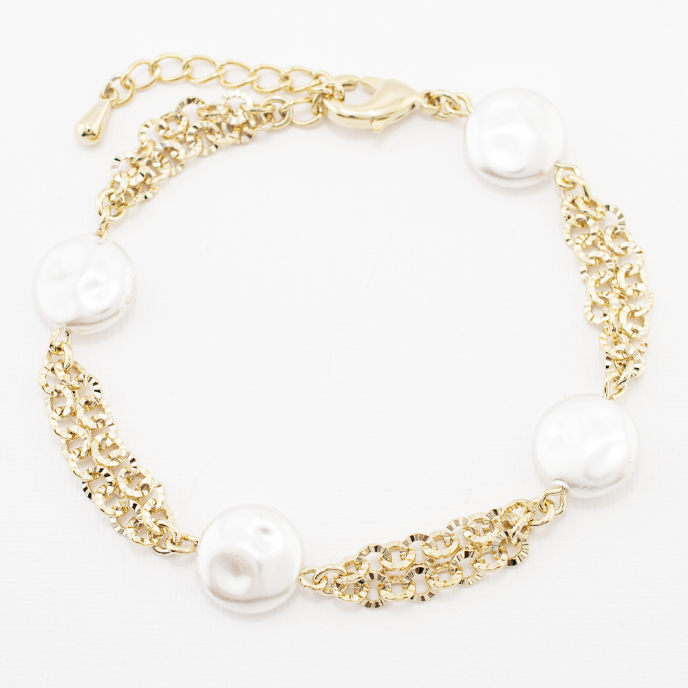 PULSERA CHAPA PEARLTIME