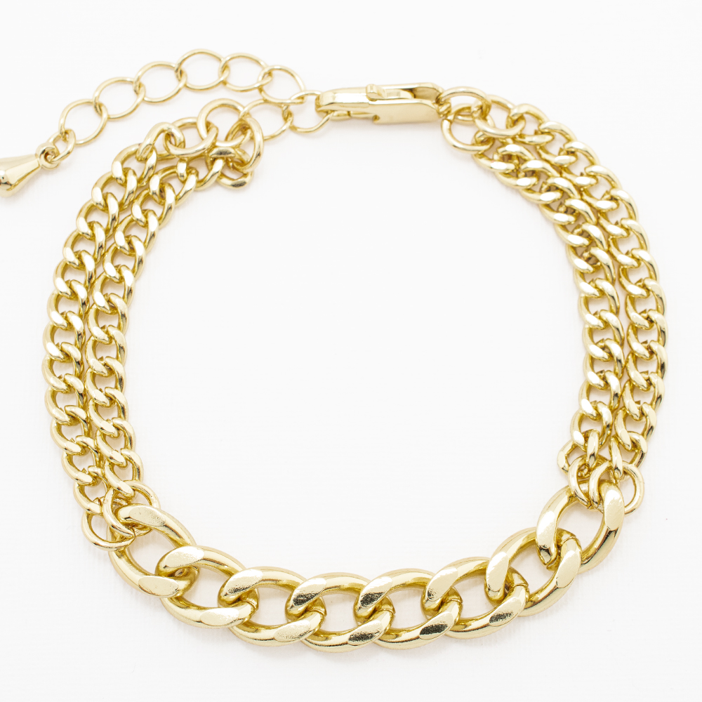 PULSERA CHAPA GOLDEN CASTING
