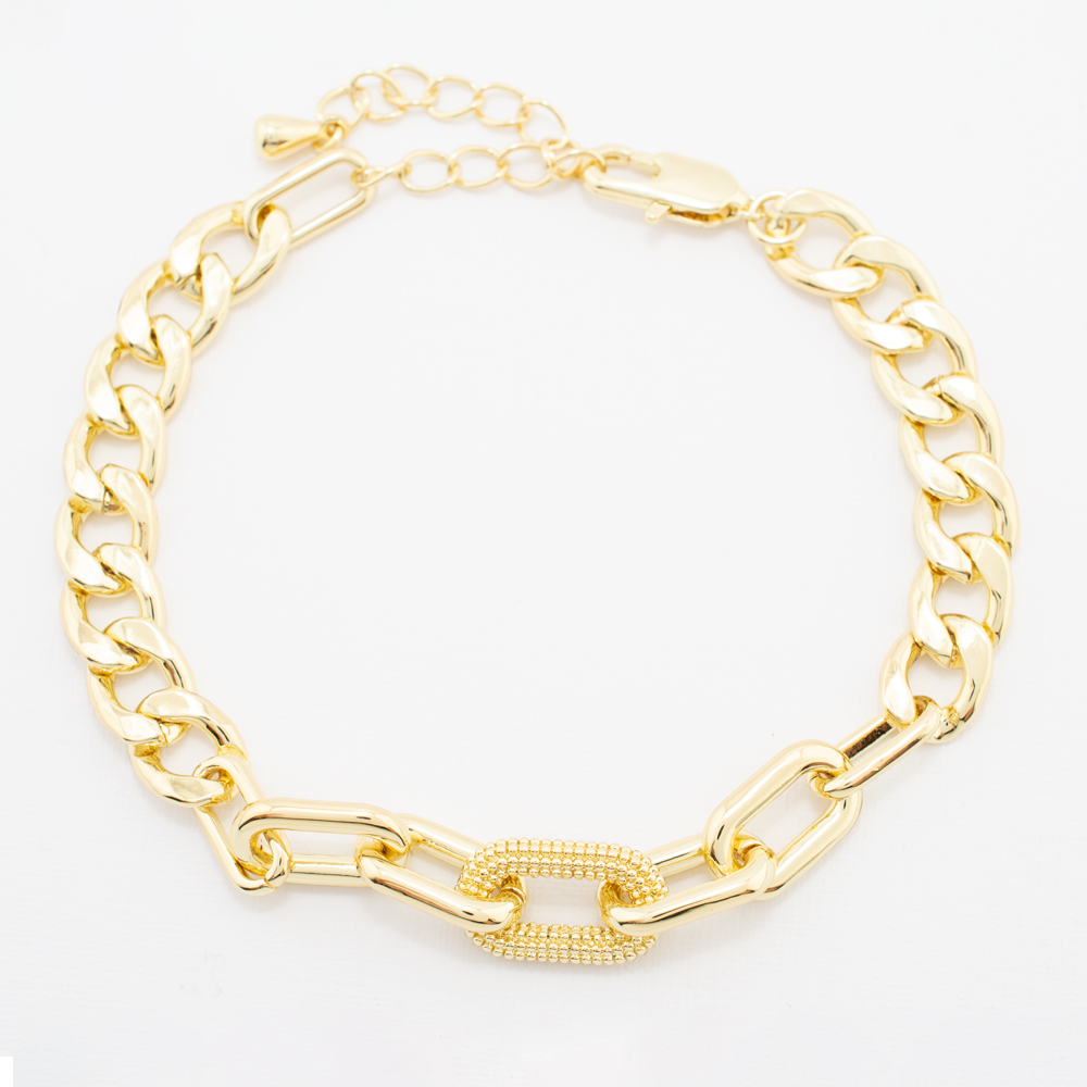 PULSERA CHAPA GOLDEN CASTING