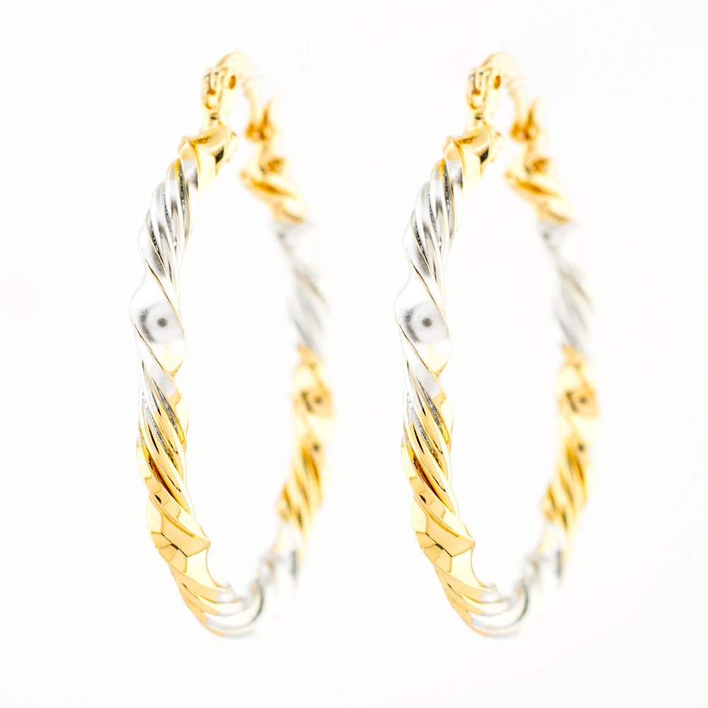 ARRACADA BITONO GOLDEN CASTING