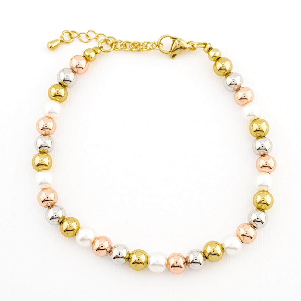 PULSERA CHAPA PEARLTIME