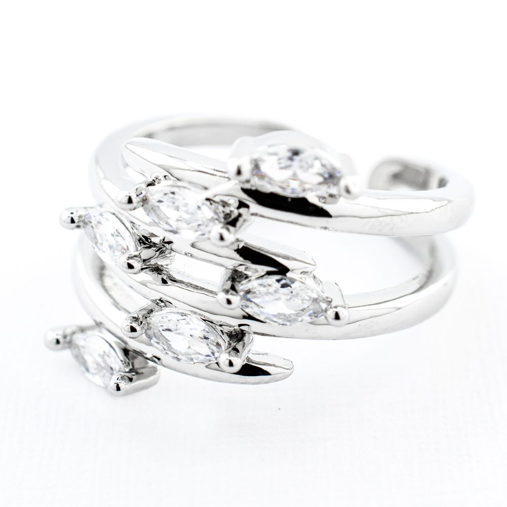 ANILLO  RODIO CRYSTIME