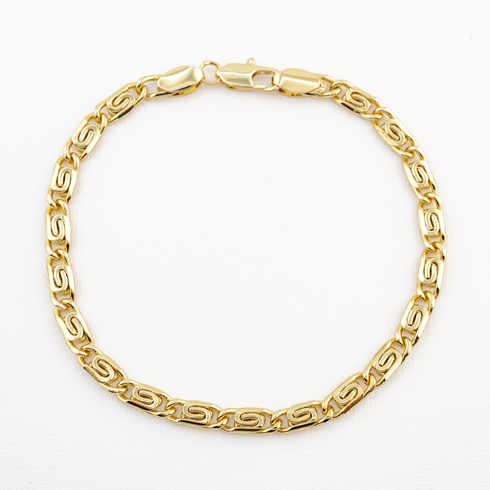 PULSERA CHAPA GOLDEN CASTING