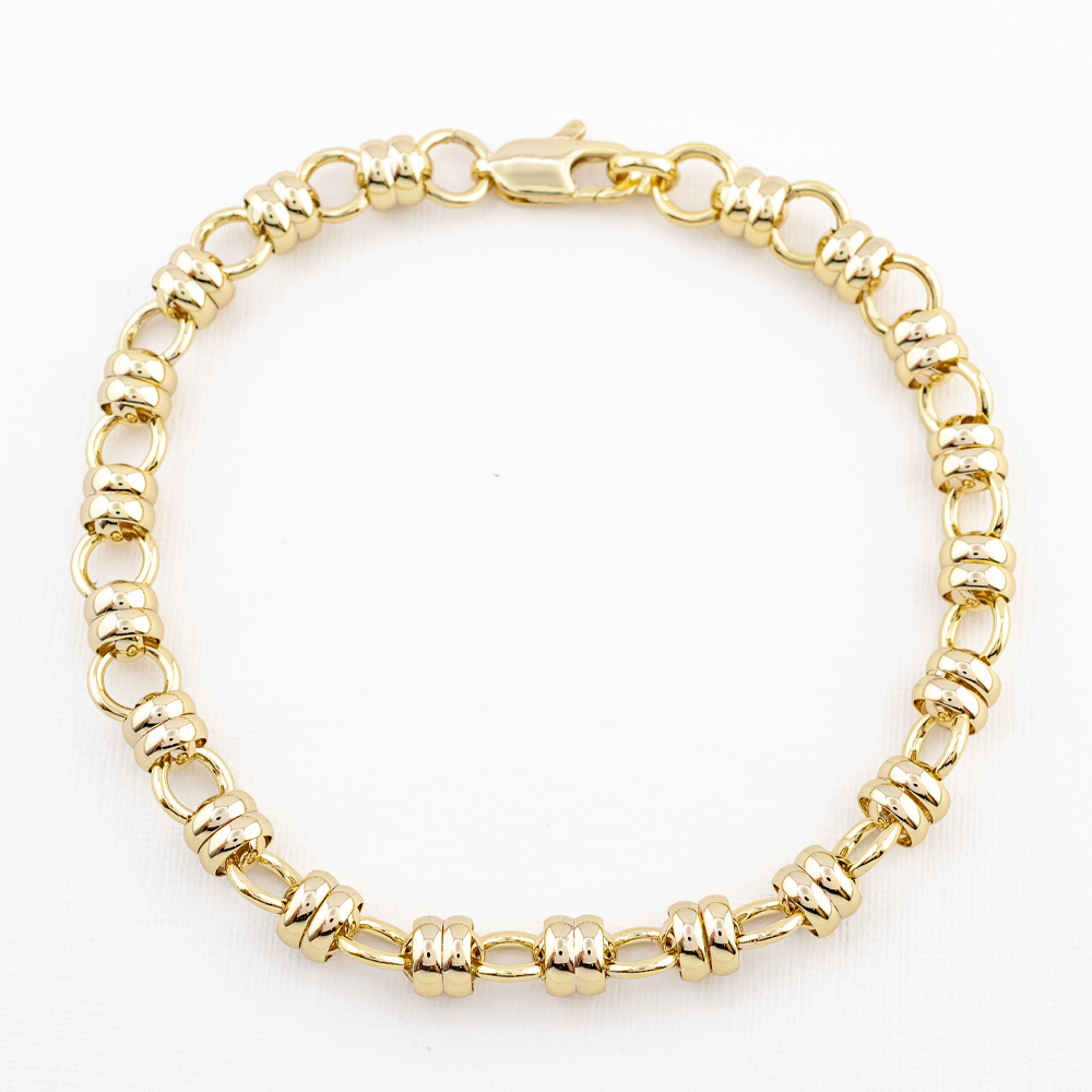 PULSERA CHAPA GOLDEN CASTING
