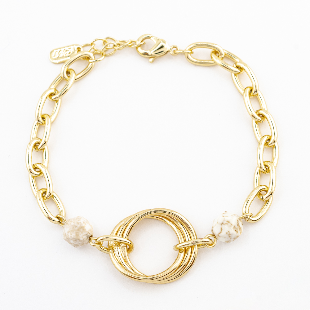 PULSERA CHAPA GOLDEN NAT