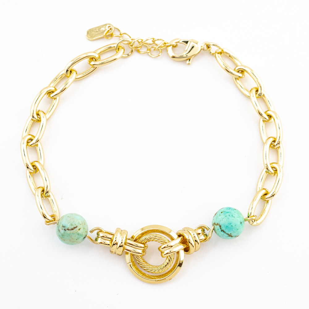 PULSERA CHAPA GOLDEN NAT