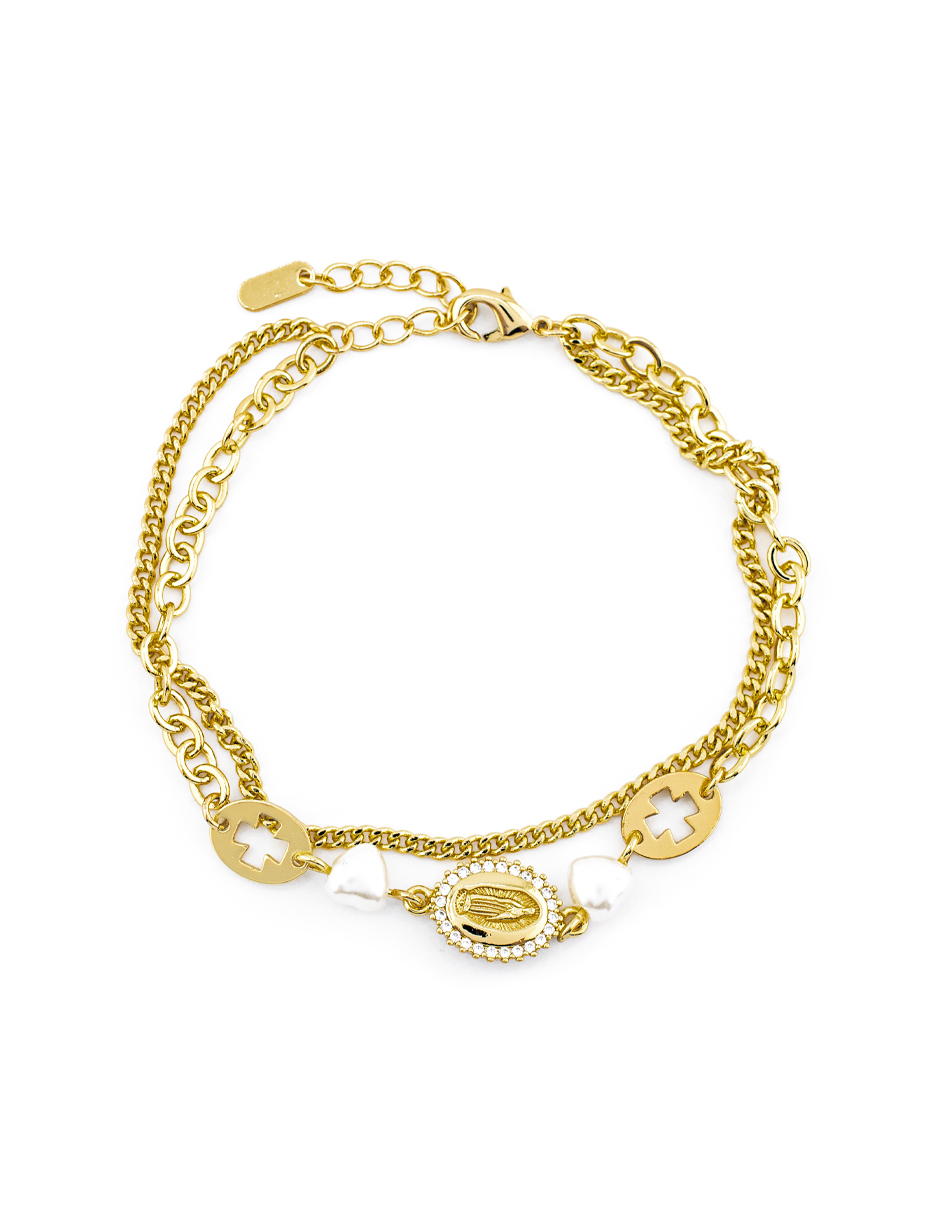 PULSERA CHAPA PEARLTIME