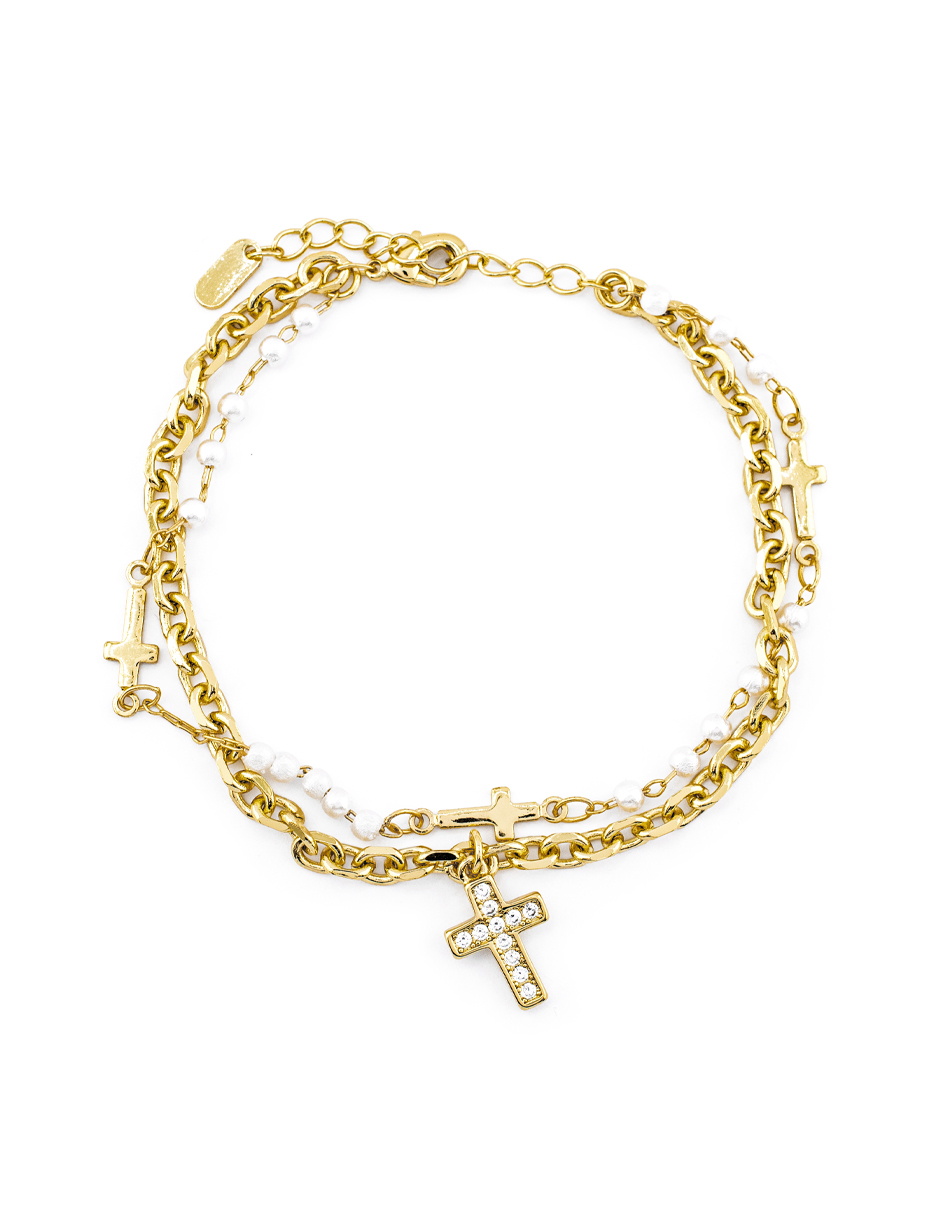 PULSERA CHAPA PEARLTIME