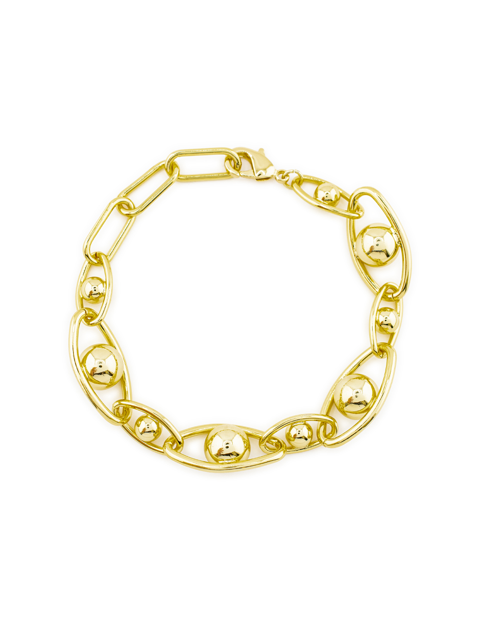 PULSERA CHAPA GOLDEN CASTING