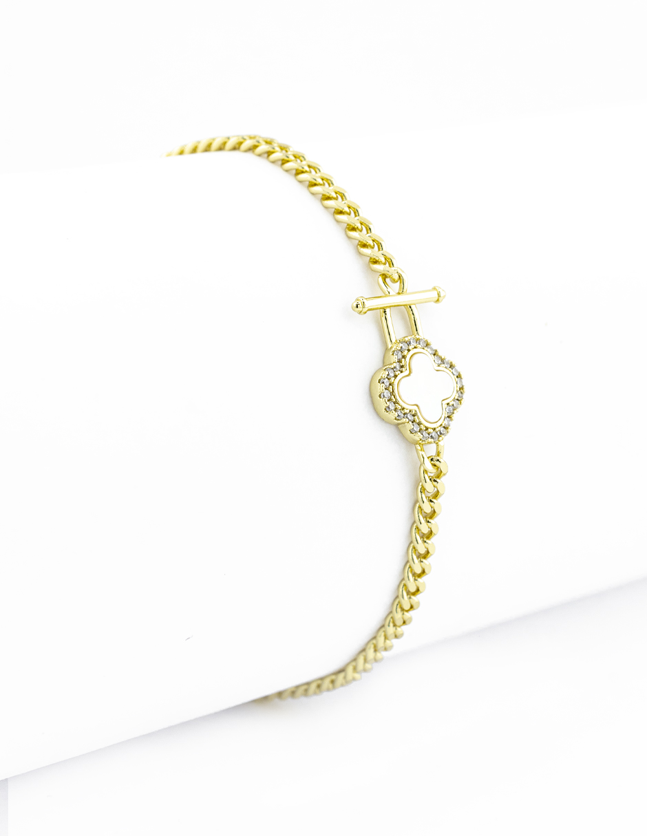 PULSERA CHAPA GOLDEN COLORS
