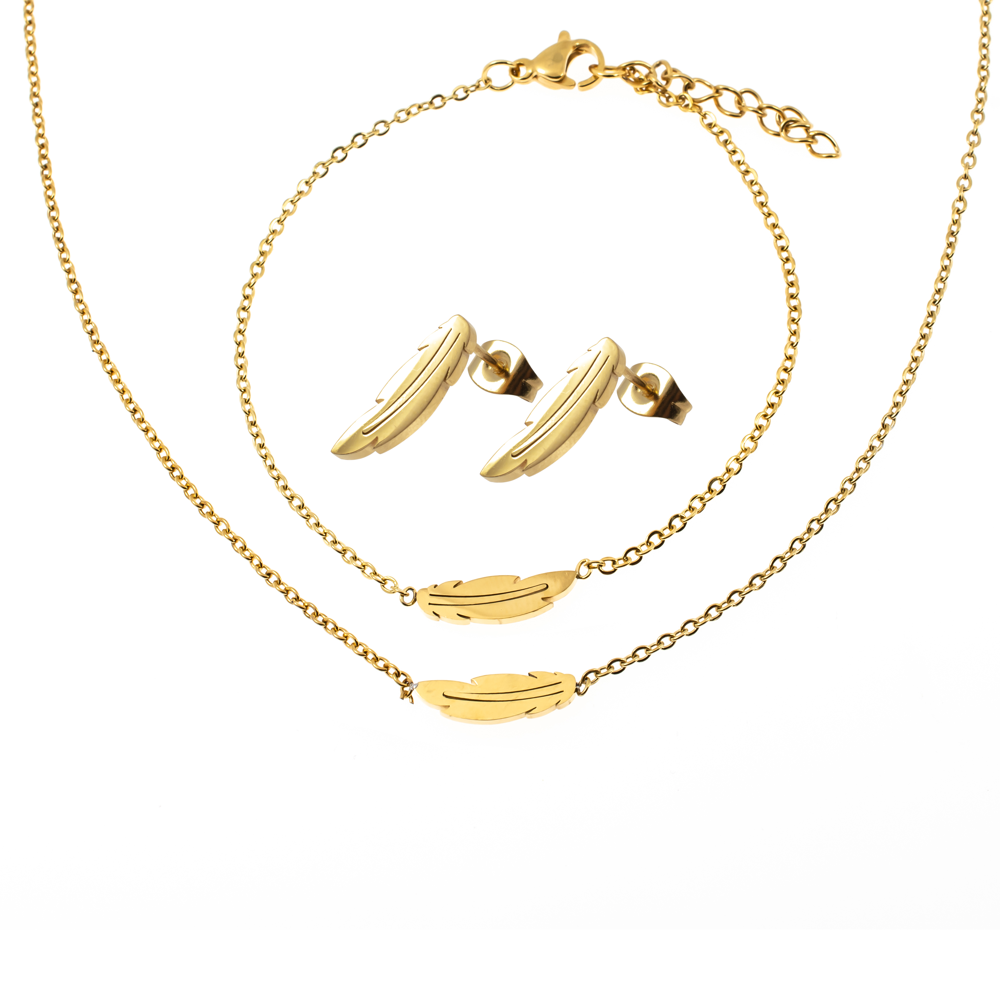 SET ACERO INOXIDABLE GOLDEN STEEL